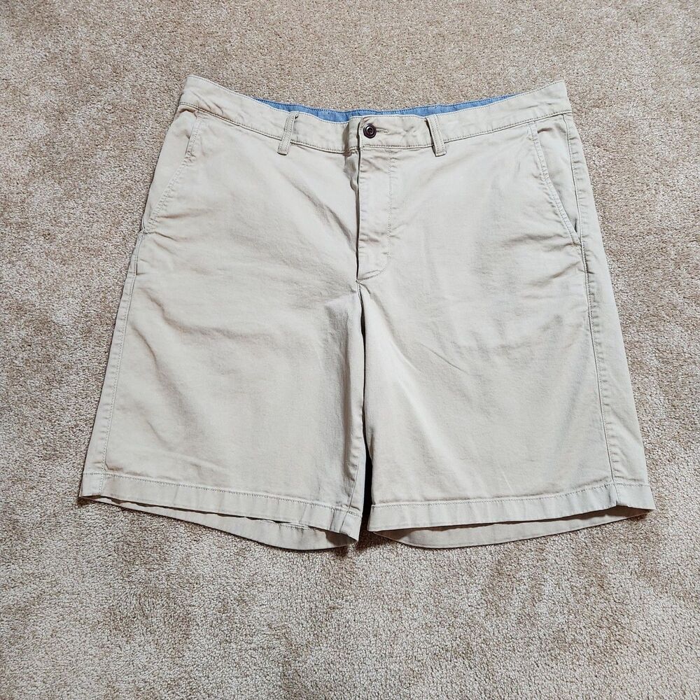 L.L. Bean Men 40W Standard Fit Flat Front 9.5" Inseam Chino Shorts
